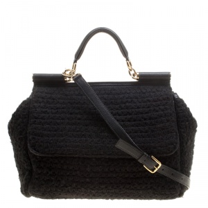 مملوكة مسبقًا حقيبة دولتشي أند غابانا يد علوية ميس سيسيلي متوسطة جلد بيضاء