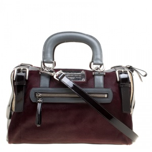 Pre Owned Dolce and Gabbana Multicolor Calfhair/Suede/Leather and Exotic Skin Miss Easy Way Boston Bag