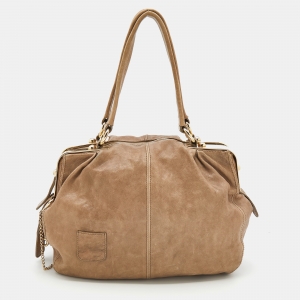 D&G Beige Leather Karen Shoulder Bag