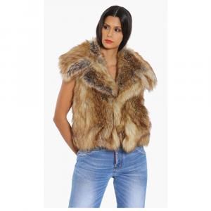 Dsquared2 Brown Faux Fur Vest S (IT 38)