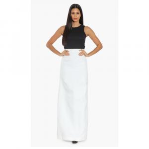 Dsquared2 White Plain Long Silk Skirt S (40)