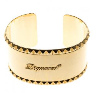Dsquared Gold Tone Wide Open Cuff Bracelet