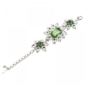 Dsquared2 Crystal Flower Silver Tone Bracelet 