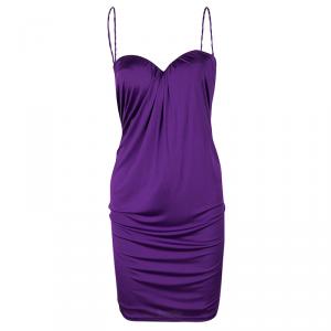 Dsquared2 Purple Sleeveless Backless Draped Dress M