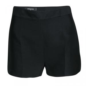 Dsquared2 Black Wool and Silk High Waist Shorts S
