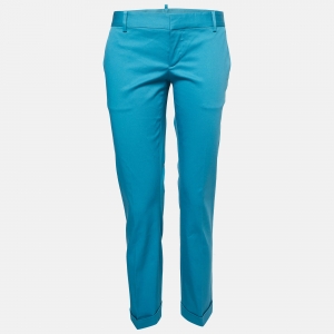 Dsquared2 Blue Cotton Twill Chino Trousers M