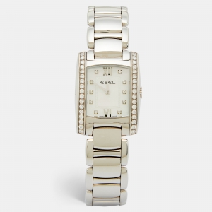 Ebel Mother Of Pearl Diamond Stainless Steel Brazilia E9976M2S Women's Wristwatch 23.50 mm