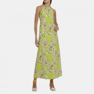 Emilio Pucci Green Africana Print Dress S