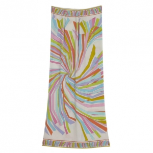 Emilio Pucci Blue Multi Print Maxi Skirt M