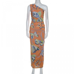 Emilio Pucci Multicolor Printed Jersey One Shoulder Dress S