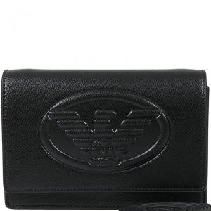Emporio Armani Black Leather Crossbody Bag