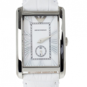 Emporio Armani White Stainless Steel AR1672 Women's Wristwatch 20MM