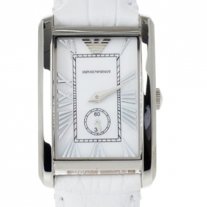 Emporio Armani White Stainless Steel AR1672 Women's Wristwatch 20MM