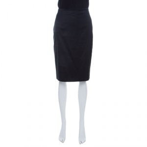 Pre Owned Emporio Armani Black Pencil Skirt M
