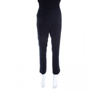 Pre Owned Emporio Armani Navy Blue Tailored Trousers M