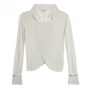 Pre Owned Emporio Armani Beige Draped Cardigan M