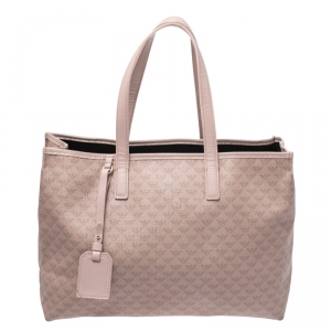 Emporio Armani Beige Monogram Coated Canvas Tote