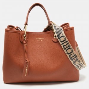 Emporio Armani Brown Leather MyEA Tote