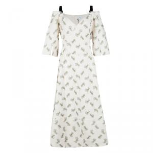 Erdem SS'17 Ivory Ottoman Jacquard Floral Karol Dress L