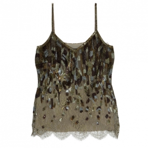 Pre Owned Escada Embellished Strapless Top M