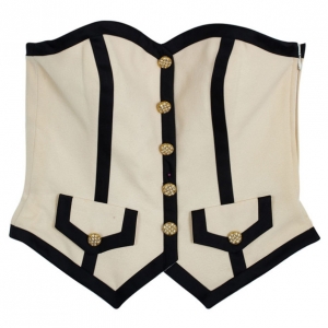 Vintage Escada Couture Monochrome Corset S