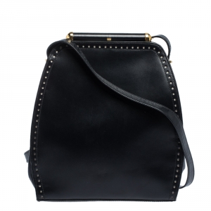 Escada Black Leather Crossbody Bag
