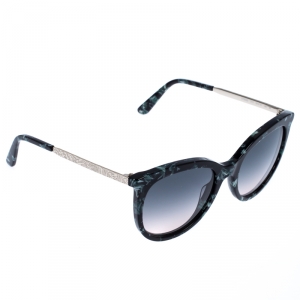 Pre Owned Etro Marble Green Gradient ET656S Cat Eye Sunglasses 