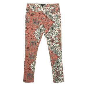 Pre Owned Etro Multicolor Printed Stretch Denim Skinny Jeans S
