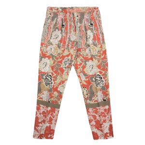Pre Owned Etro Multicolor Floral Print High Waist Trousers L