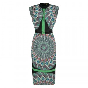 Pre Owned Etro Multicolor Floral and Paisley Printed Silk Dress M