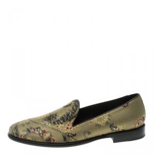 Etro Multicolor Brocade Fabric Loafers Size 39