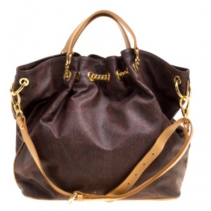 Etro Paisley Printed Coated Canvas Shoulder Bag