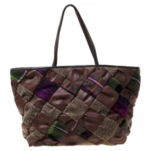Pre Owned Etro Multicolour Paisley Quilted Coated Canvas and Fabric Tote 