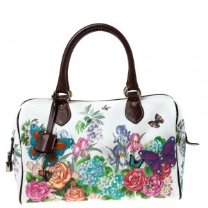 Etro Multicolor Paisley Printed Coated Canvas Boston Bag