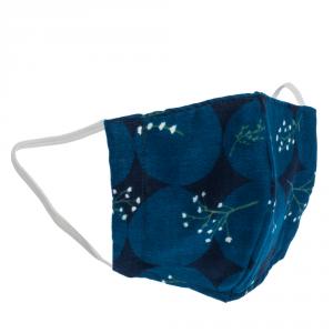 Non-Medical Handmade Blue Floral Printed Cotton Face Mask - Pack Of 2 (Available for UAE Customers Only)