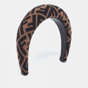 Fendi Brown Zucca Wool & Cashmere Headband