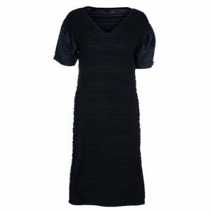 Pre Owned Fendi Textured Body-Con Dress L