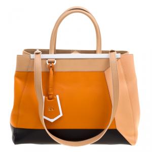 Pre Owned Fendi Multicolor Leather 2Jours Tote