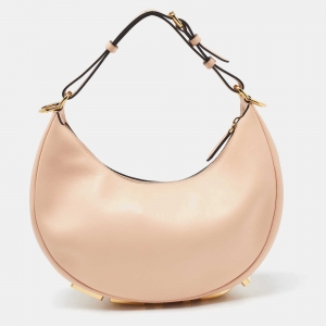 Fendi Peach Leather Small Fendigraphy Hobo