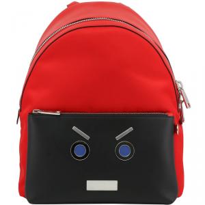 Pre Owned Fendi Two Tone Leather Backpack