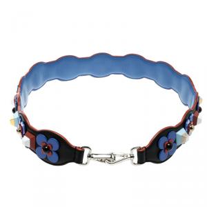 Pre Owned Fendi Multicolor Leather Embellished Interchangeable Shoulder Strap