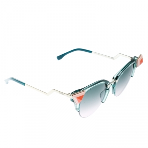 مملوكة مسبقًا Fendi Sea Green / Bicolor Gradient FF 0041/N/S Cat Eye Sunglasses 