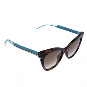 مملوكة مسبقًا Fendi Dark Havana/ Brown Gradient  FF 0132/S Cat Eye Sunglasses