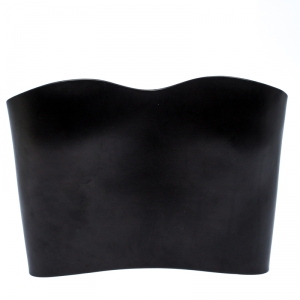مملوكة مسبقًا Fendi Black Leather Strapless Bustier 