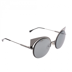 Fendi Gunmetal Black Mirror FF 0177/S Sunglasses