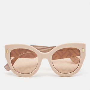 Pre Owned Fendi Peach FF0435/S Cat Eye Sunglasses