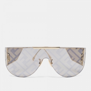 Pre Owned Fendi Black/Gold FF Motif Gradient Decor Sunglasses