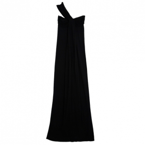 Pre Owned Fendi Cotton Stretch One Shoulder Maxi Dress XS