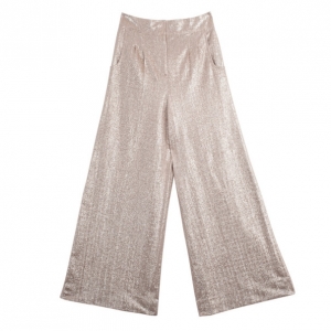 Pre Owned Fendi Nude Palazzo Trousers M