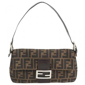 Fendi Tobacco Zucca Canvas Baguette Bag